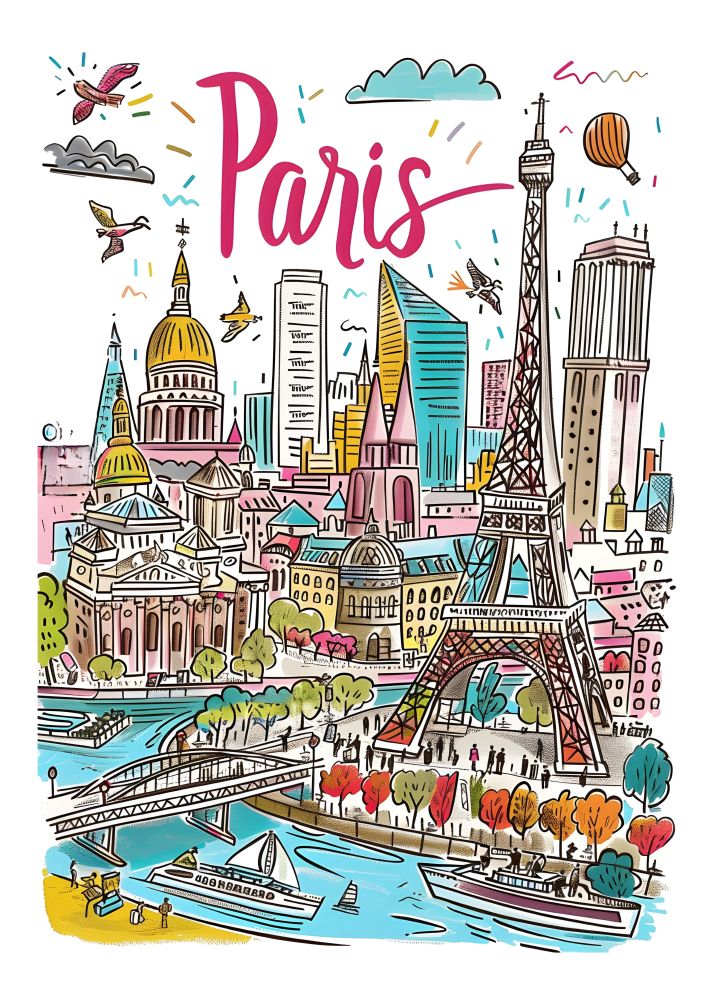 TT1 Trendy Travel Poster Printed | Premium Waterproof & Tear Resistant Full Colour Posters