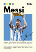 FOOT03 Lionel Messi (1987) Printed | Premium Waterproof & Tear Resistant Full Colour Posters