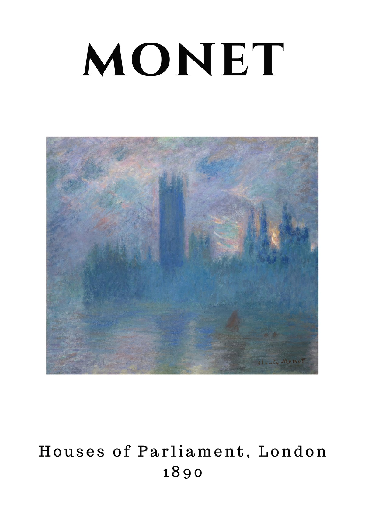 MON03 Monet Poster Printed | Premium Waterproof & Tear Resistant Full Colour Posters