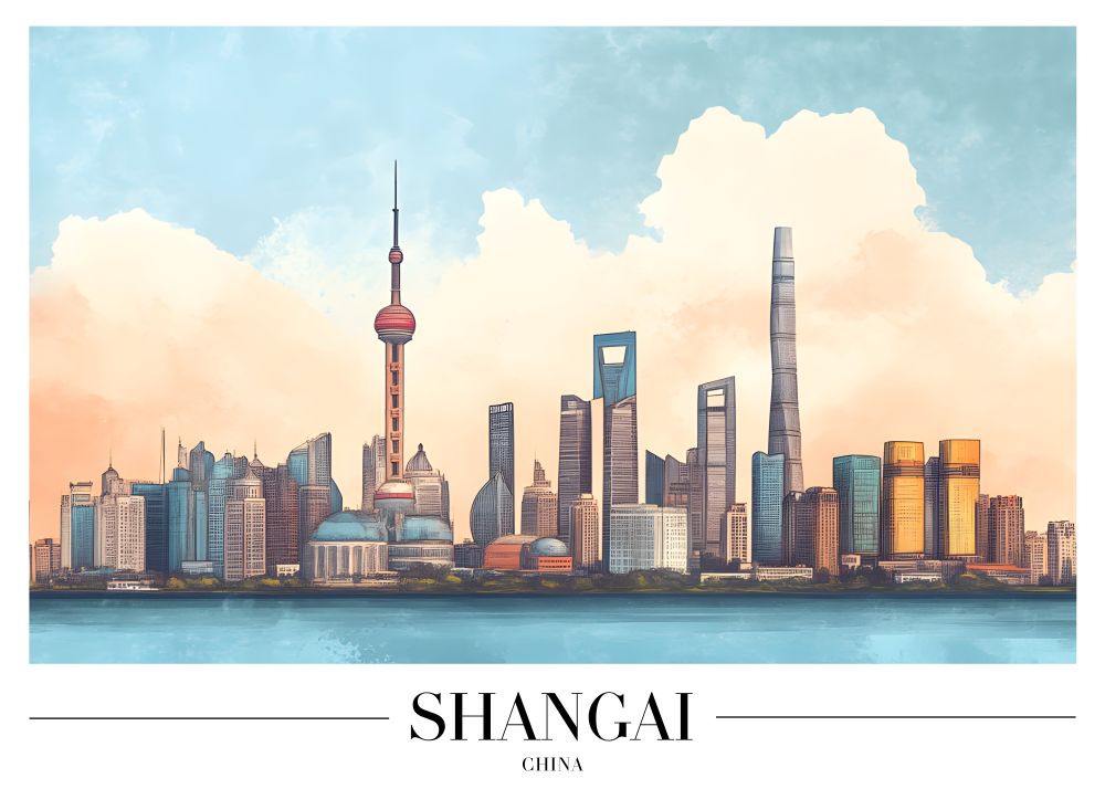 DAH40 Shangai China Printed | Premium Waterproof & Tear Resistant Full Colour Posters