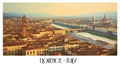 PP42 Florence Italy Panoramic Premium Waterproof & Tear Resistant Poster