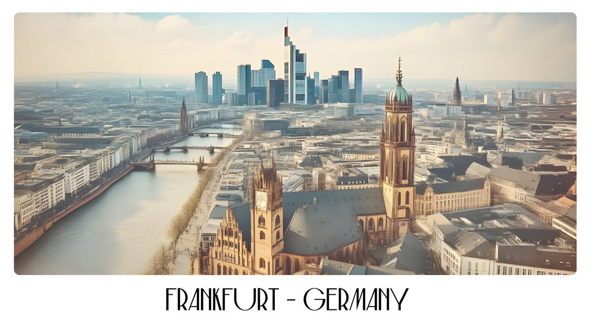 PP43 Frankfurt Germany Panoramic Premium Waterproof & Tear Resistant Poster