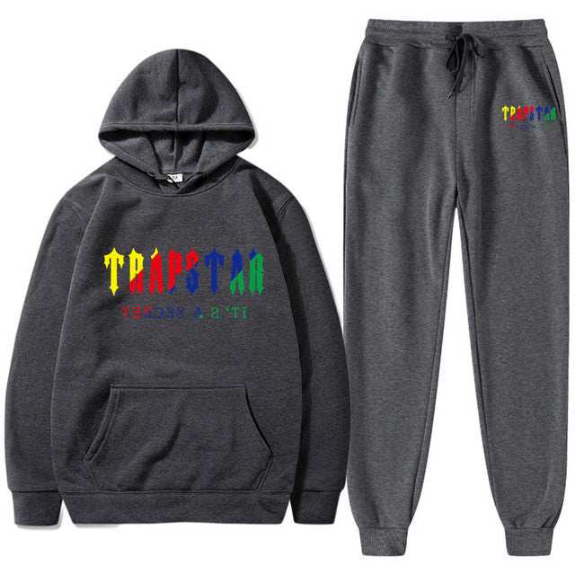 Men's Oversized Letter Print Hoodie and Sweatpants Two-Piece Set