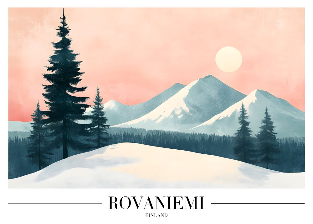 DAH44 Rovaniemi Finland Printed | Premium Waterproof & Tear Resistant Full Colour Posters