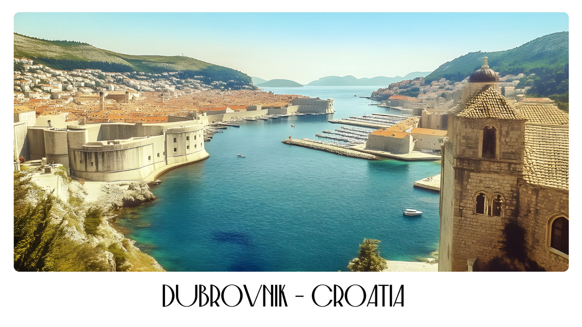 PP46 Dubrovnik Croatia Panoramic Premium Waterproof & Tear Resistant Poster