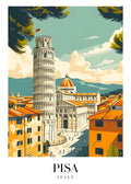 DAV47 Pisa Italy Printed | Premium Waterproof & Tear Resistant Full Colour Posters