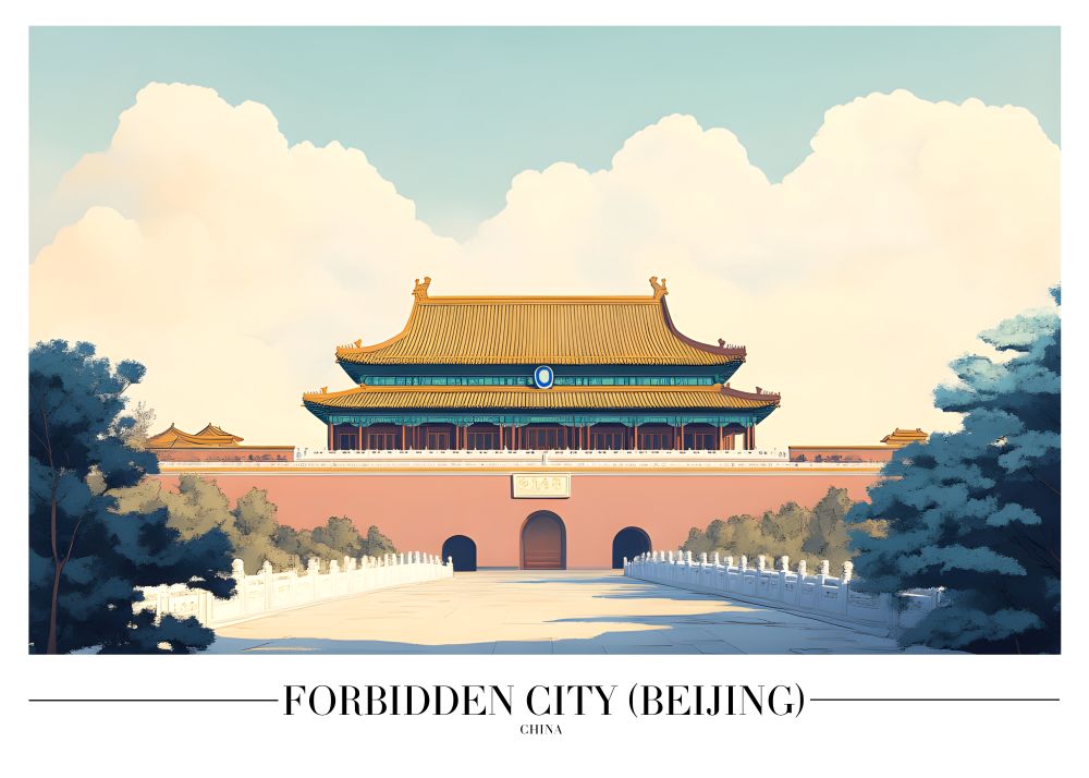 DAH47 Forbidden City (Beijing) China Printed | Premium Waterproof & Tear Resistant Full Colour Posters