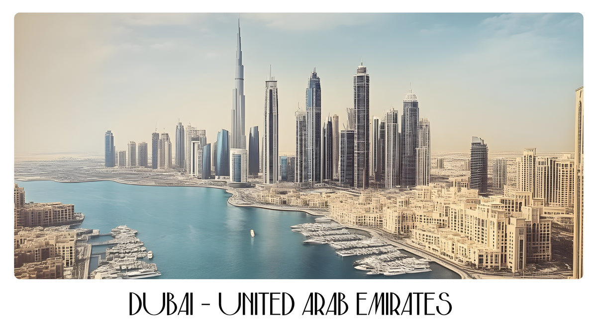 PP47 Dubai United Arab Emirates Panoramic Premium Waterproof & Tear Resistant Poster