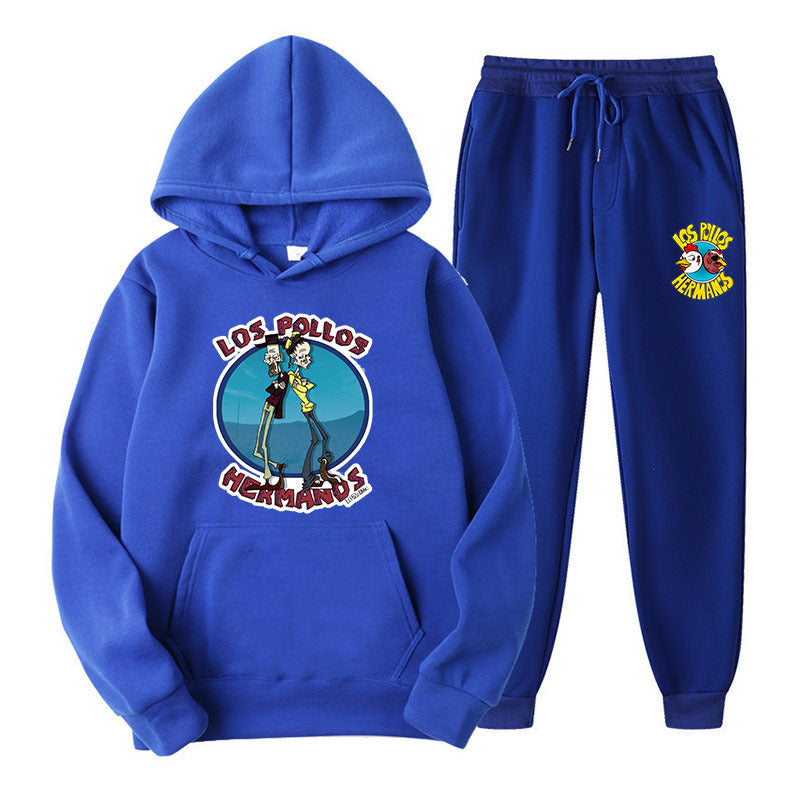 Los Pollos Hermanos Unisex Hoodie Set, Two-Piece Casual Sweatshirt Tops
