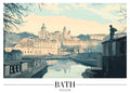 DAH48 Bath England Printed | Premium Waterproof & Tear Resistant Full Colour Posters