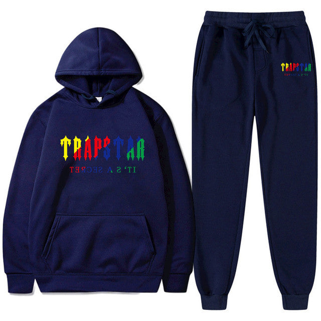 Men's Oversized Letter Print Hoodie and Sweatpants Two-Piece Set