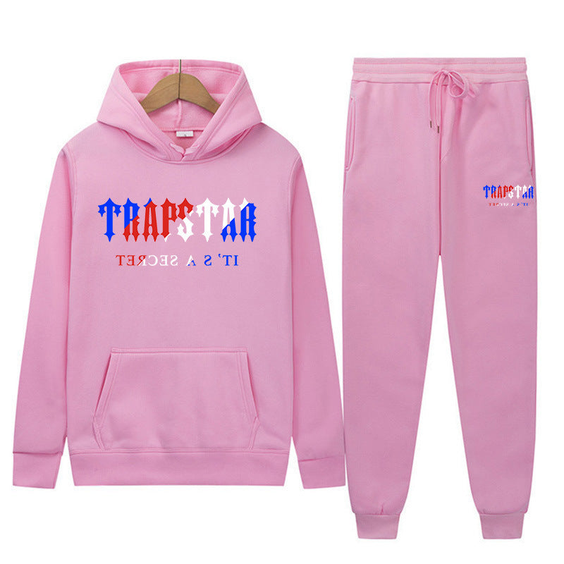 Graphic Print Hoodie and Pants Set Men Women Loose Tracksuit