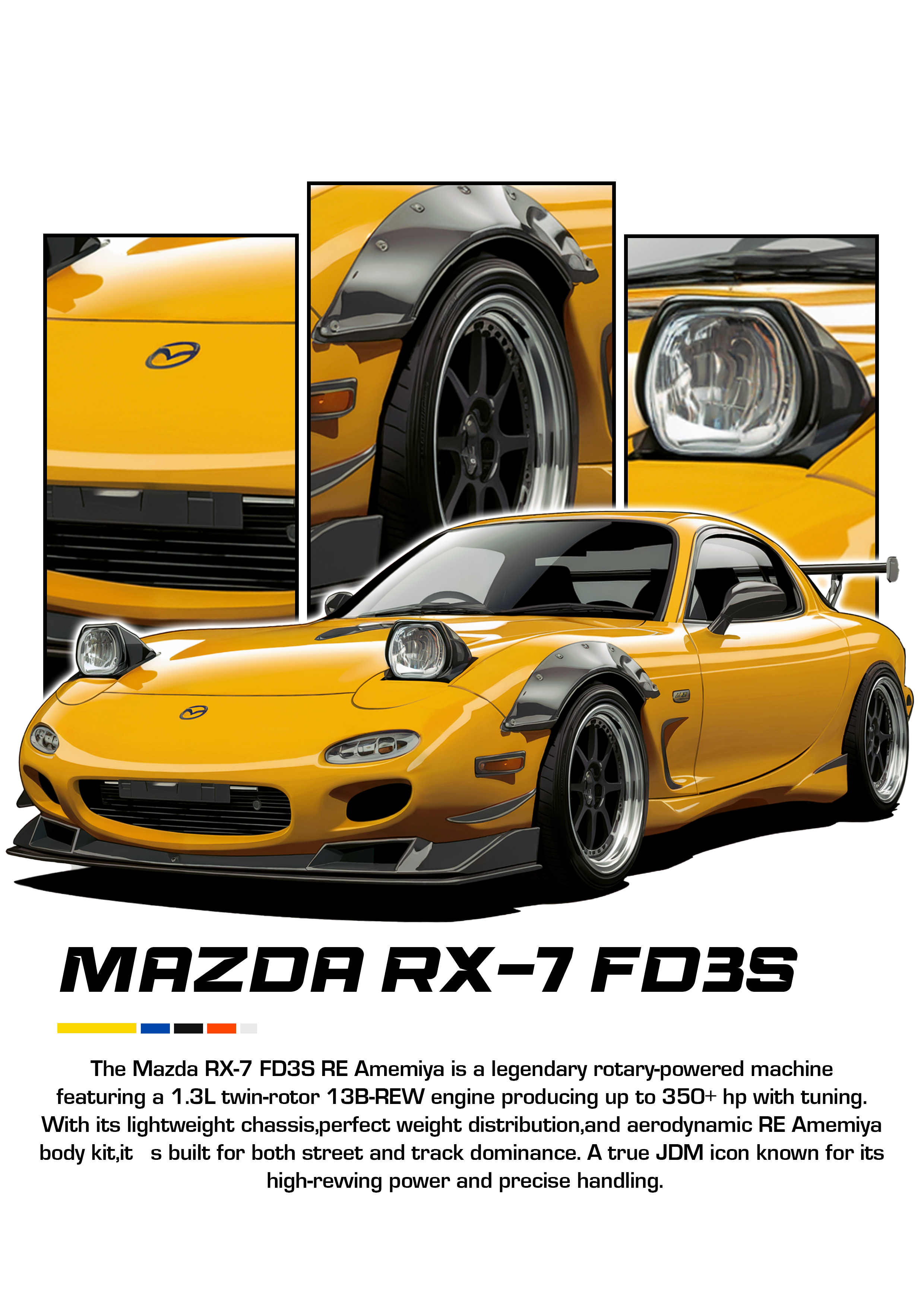 Car Poster Printed | Premium Waterproof & Tear Resistant Full Colour Posters
