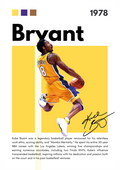 BAS04 Kobe Bryant (1978) Printed | Premium Waterproof & Tear Resistant Full Colour Posters
