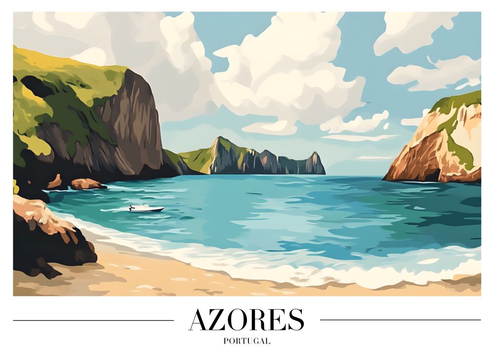 DAH51 Azores Portugal Printed | Premium Waterproof & Tear Resistant Full Colour Posters