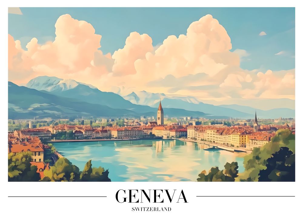 DAH52 Geneva Switzerland Printed | Premium Waterproof & Tear Resistant Full Colour Posters