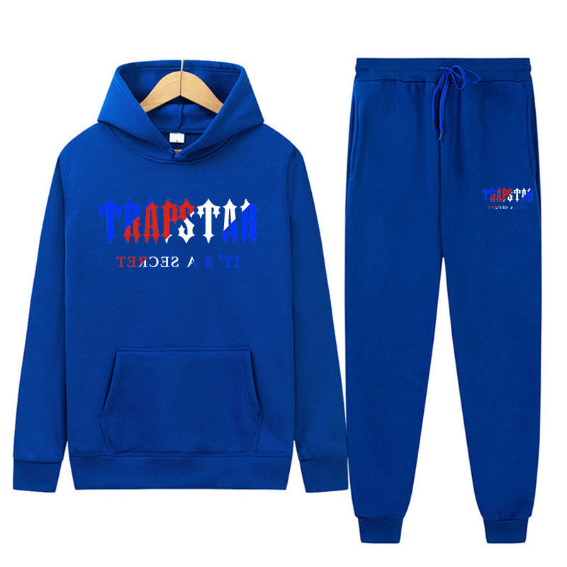 Graphic Print Hoodie and Pants Set Men Women Loose Tracksuit