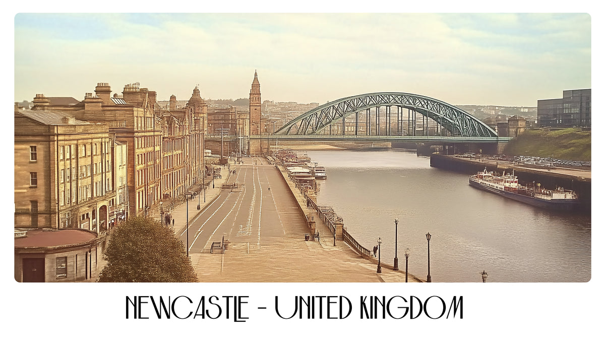 PP53 Newcastle United Kingdom Panoramic Premium Waterproof & Tear Resistant Poster