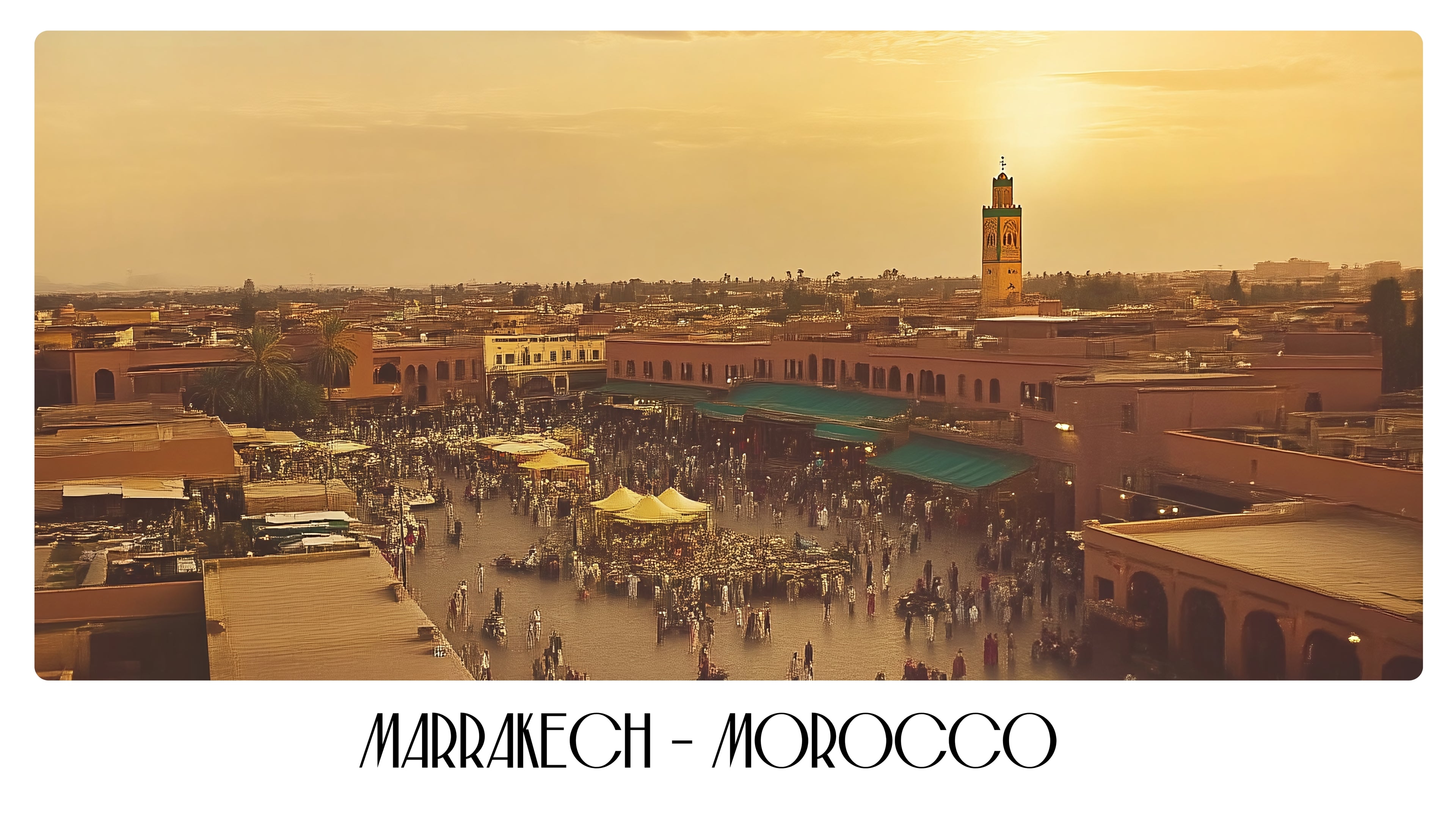 PP54 Marrakech Morocco Panoramic Premium Waterproof & Tear Resistant Poster