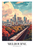 DAV58 Melbourne Australia Printed | Premium Waterproof & Tear Resistant Full Colour Posters
