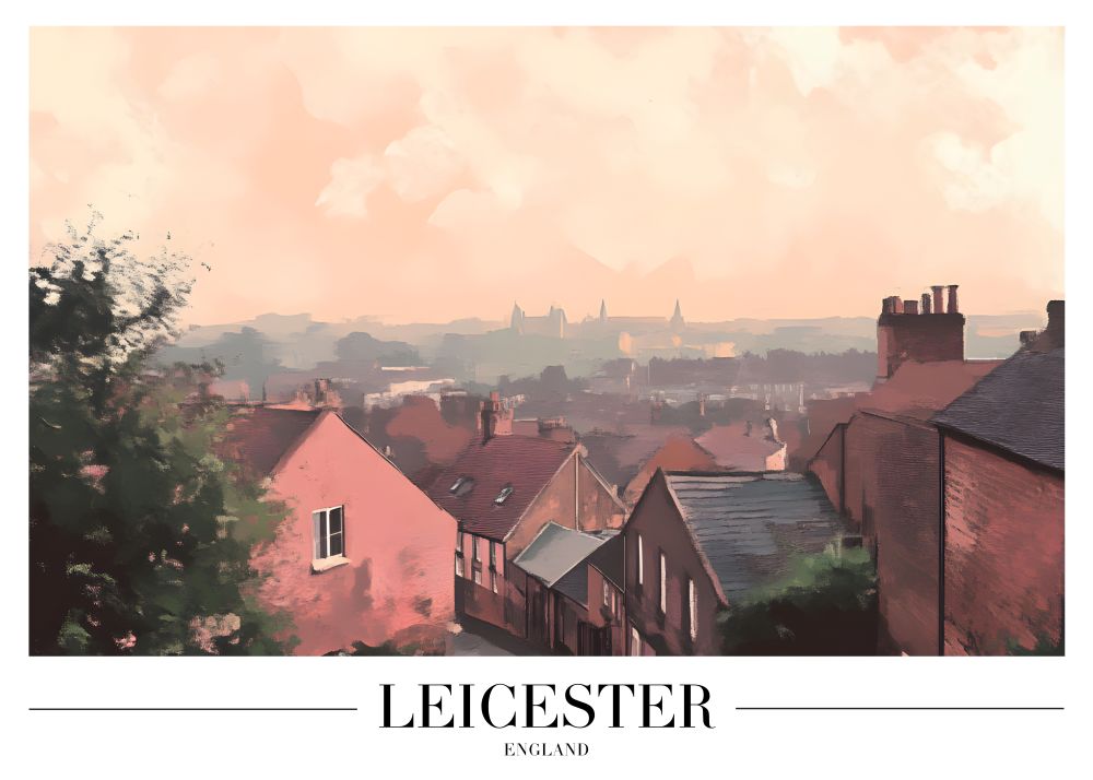 DAH59 Leicester England Printed | Premium Waterproof & Tear Resistant Full Colour Posters