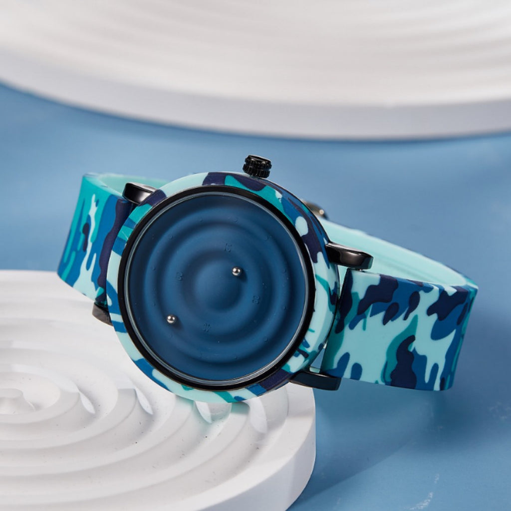 Fashion Silicone Watch Unisex Innovative Creative Trendy Floating Ball Watch