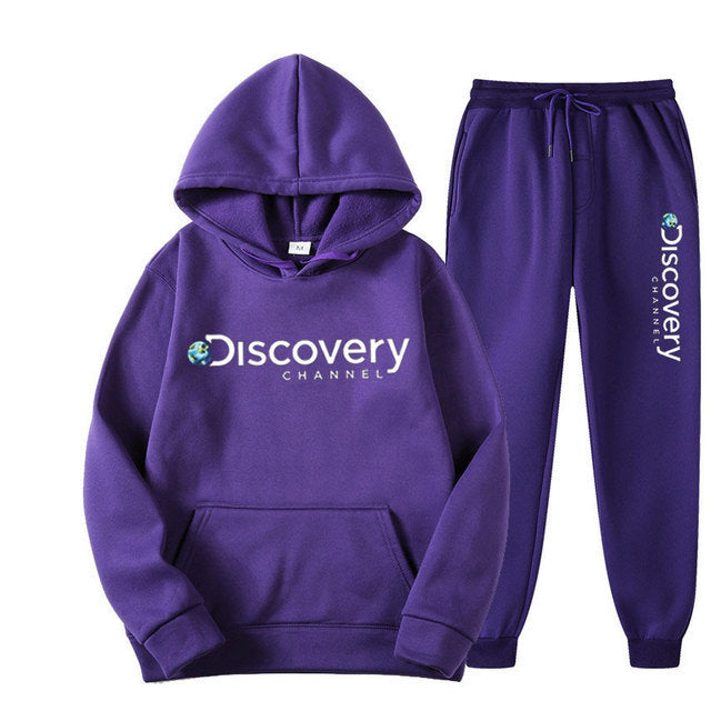 Men's Casual Hooded Sweatshirt Jogger Pants Set