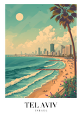 DAV05 Tel Aviv Israel Printed | Premium Waterproof & Tear Resistant Full Colour Posters