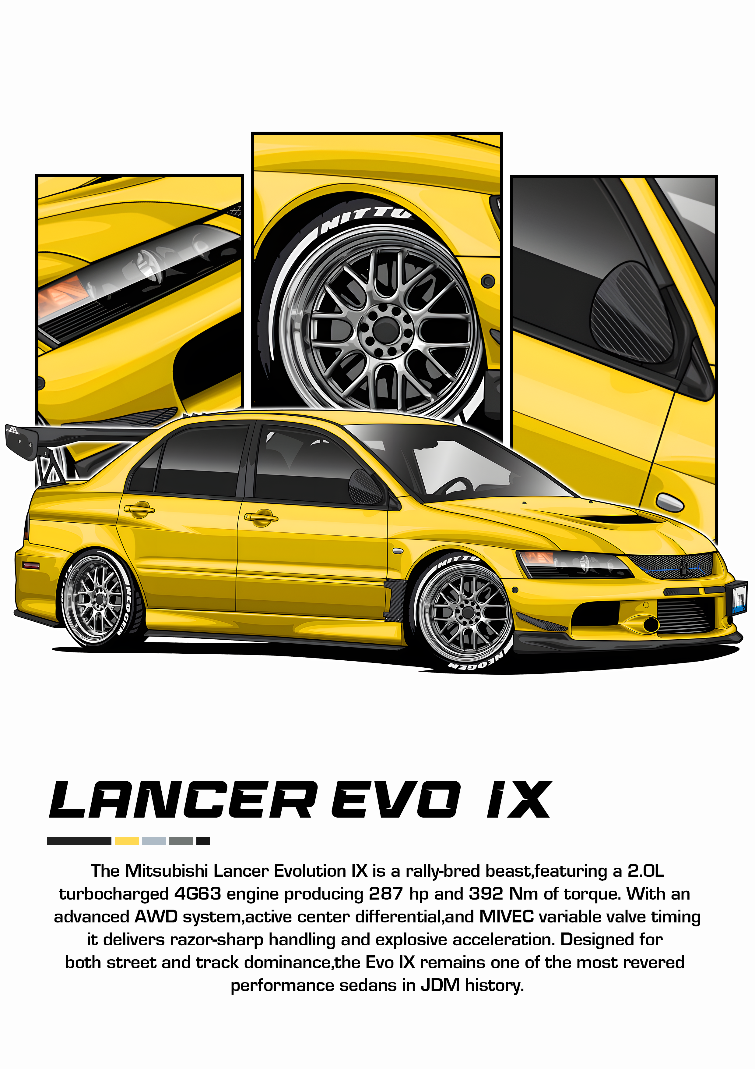 Car Poster Printed | Premium Waterproof & Tear Resistant Full Colour Posters