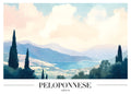 DAH60 Peloponnese Greece Printed | Premium Waterproof & Tear Resistant Full Colour Posters