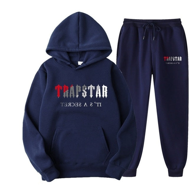Men's Oversized Letter Print Hoodie and Sweatpants Two-Piece Set