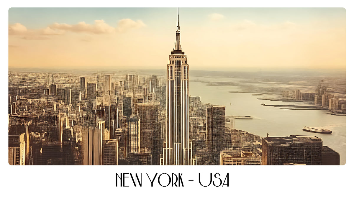 PP62 New York USA Panoramic Premium Waterproof & Tear Resistant Poster