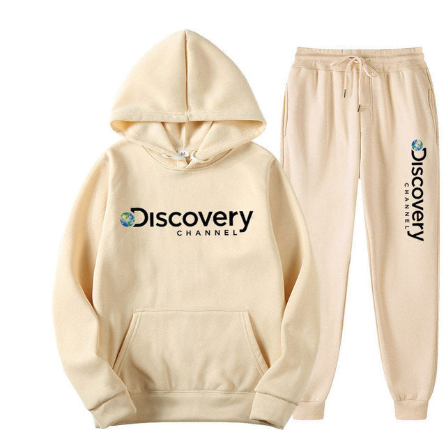 Men's Casual Hooded Sweatshirt Jogger Pants Set