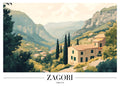DAH63 Zagori Grece Printed | Premium Waterproof & Tear Resistant Full Colour Posters