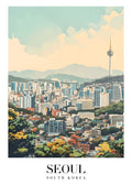 DAV65 Seoul South Korea Printed | Premium Waterproof & Tear Resistant Full Colour Posters