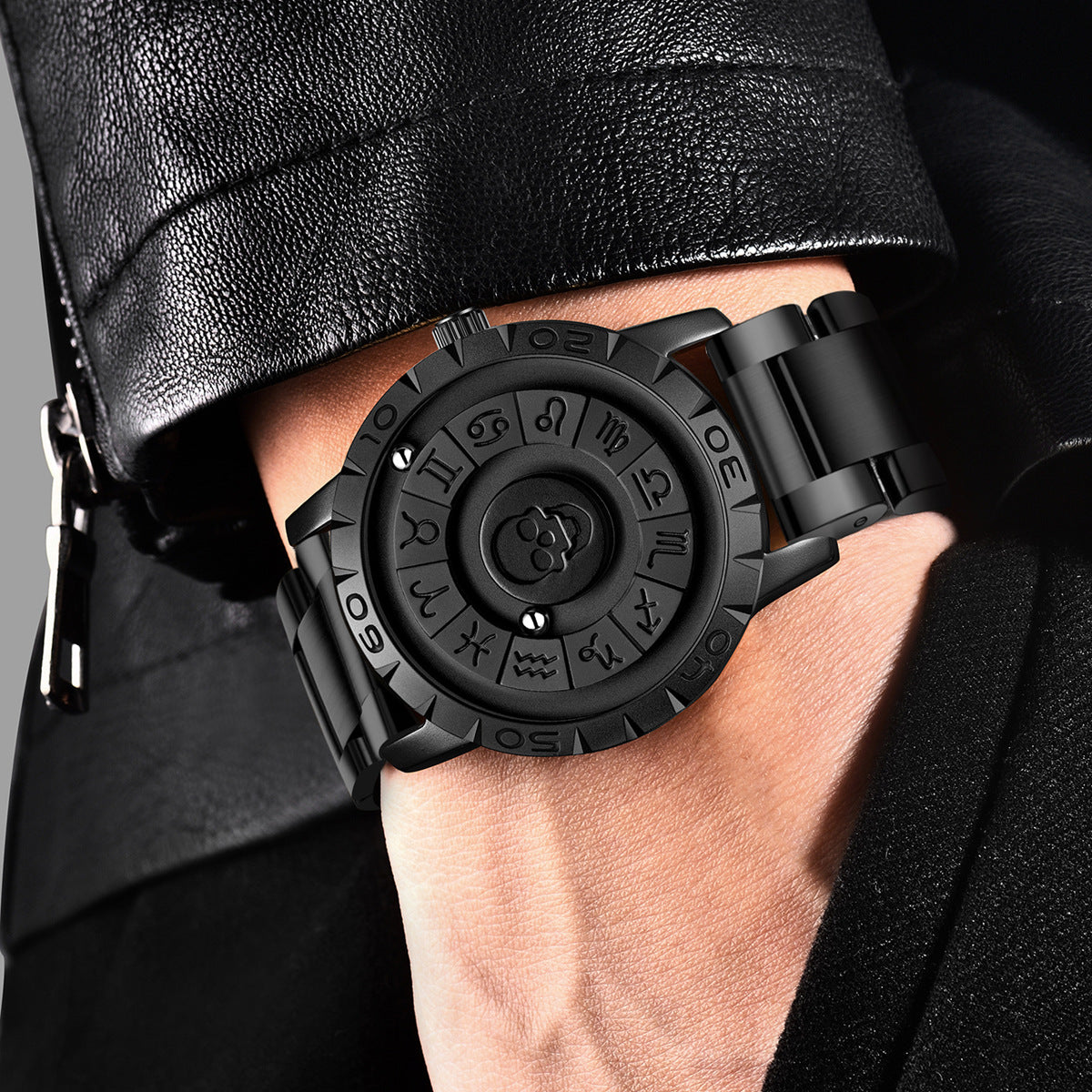 Skull Head Men's Multi-Functional Waterproof Quartz Watch