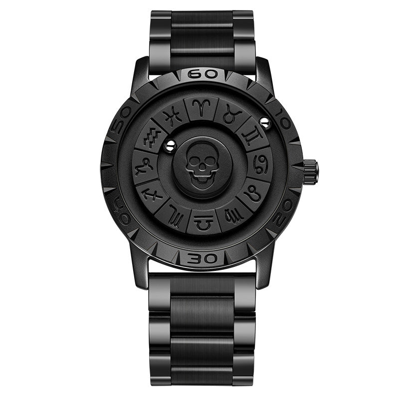 Skull Head Men's Multi-Functional Waterproof Quartz Watch