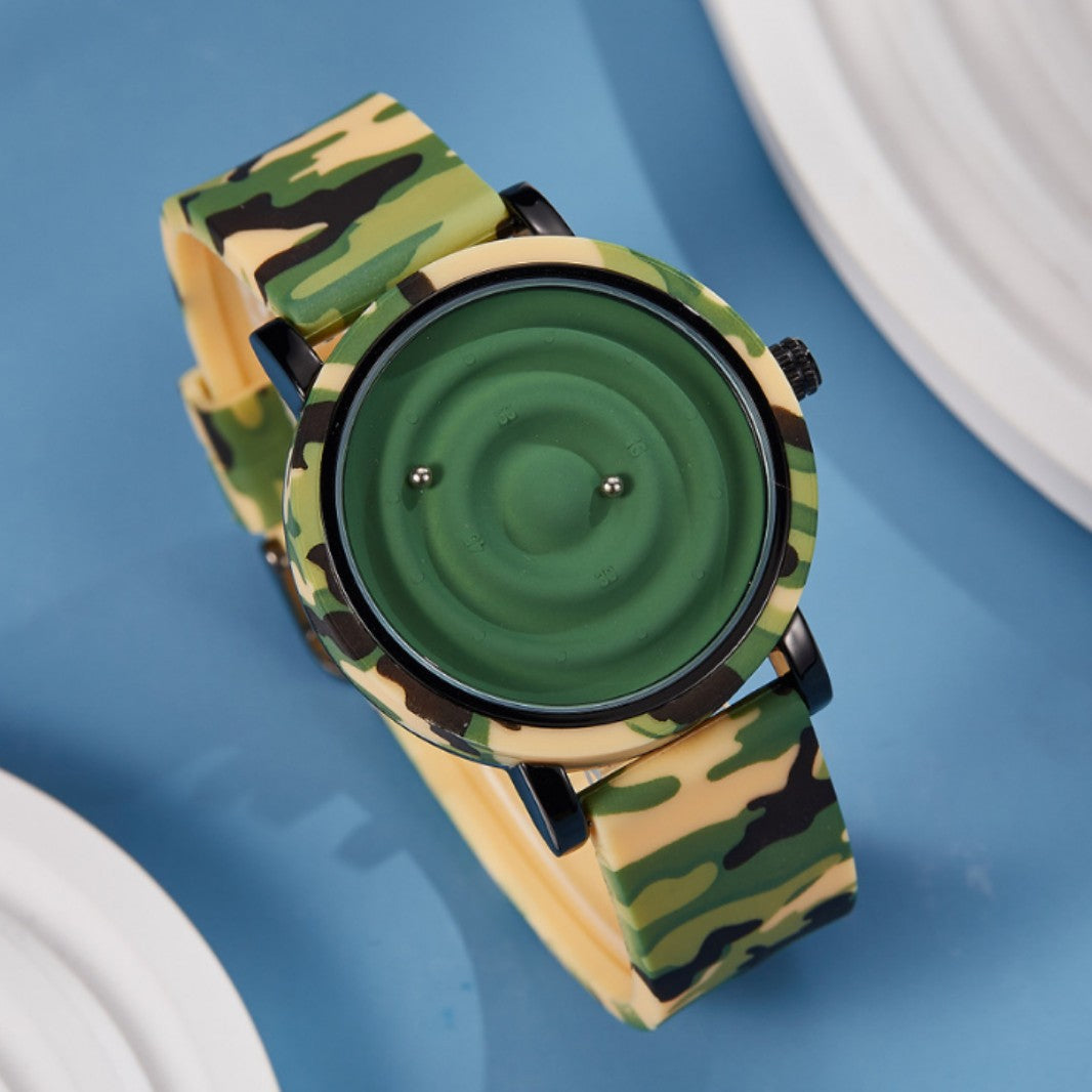 Fashion Silicone Watch Unisex Innovative Creative Trendy Floating Ball Watch