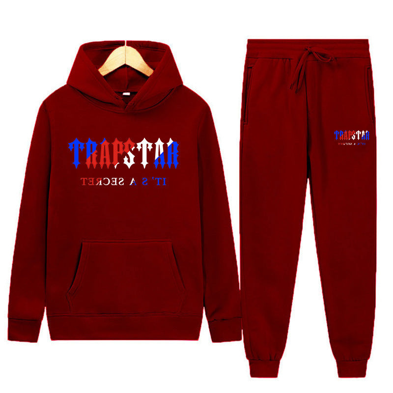 Graphic Print Hoodie and Pants Set Men Women Loose Tracksuit