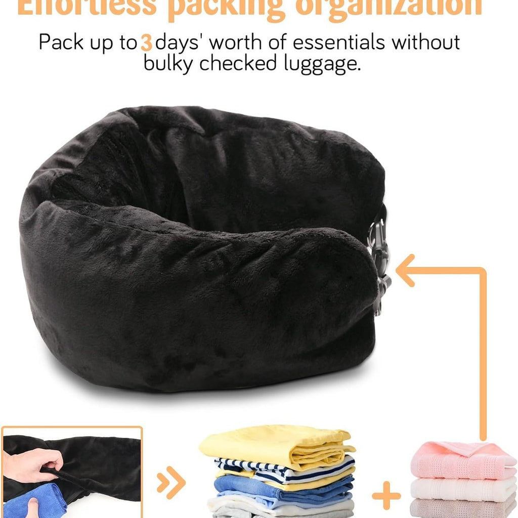 Selling travel pillows that can be filled with clothes, luggage pillowcases, soft plush filling function, U-shaped pillows