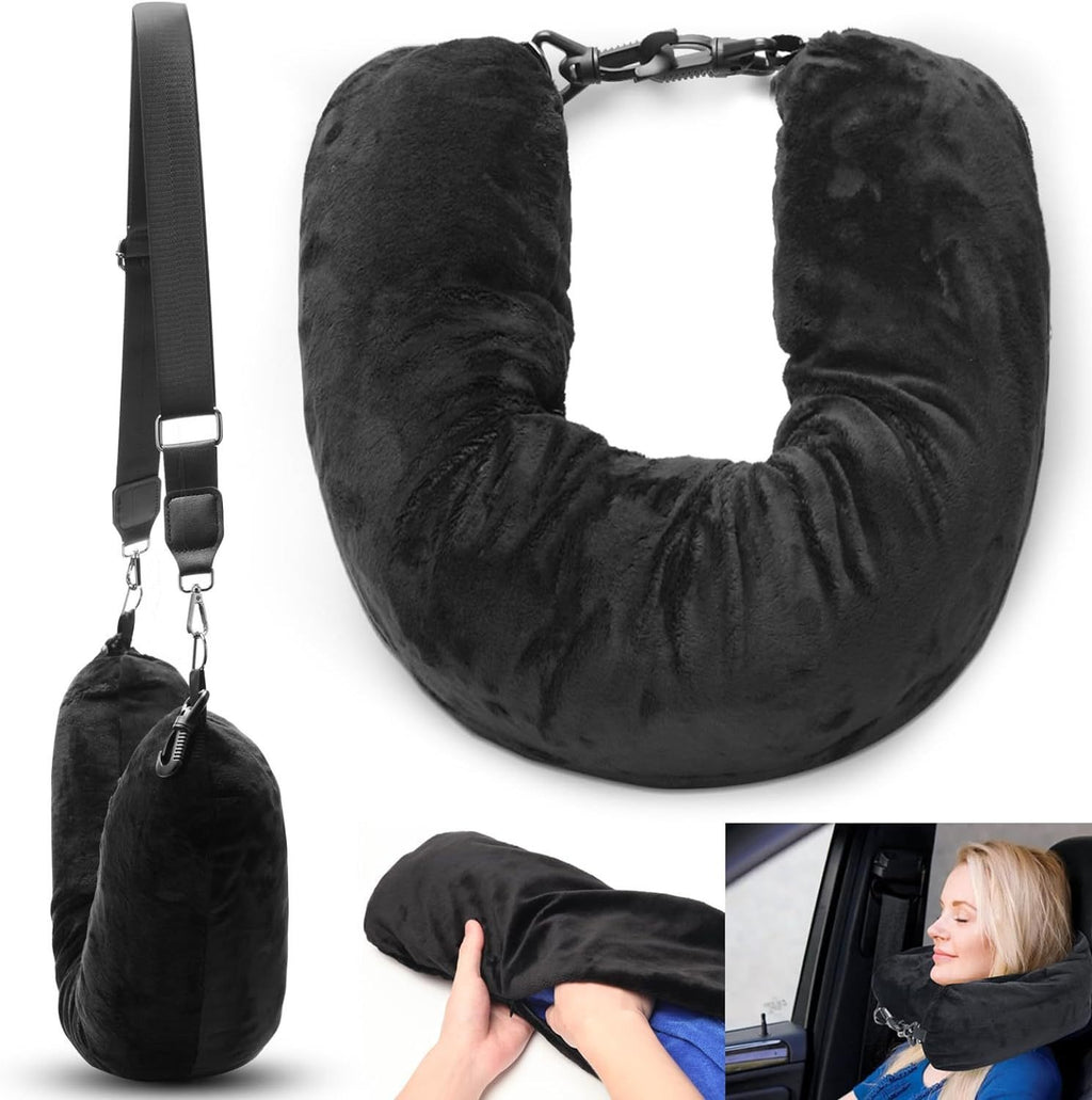 Selling travel pillows that can be filled with clothes, luggage pillowcases, soft plush filling function, U-shaped pillows