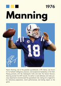 NFL06 Payton Manning (1976) Printed | Premium Waterproof & Tear Resistant Full Colour Posters