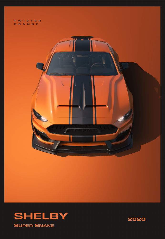 SEC06 Shelby Super Snake 2020 Special Edition Car Poster Printed | Premium Waterproof & Tear Resistant Full Colour Posters