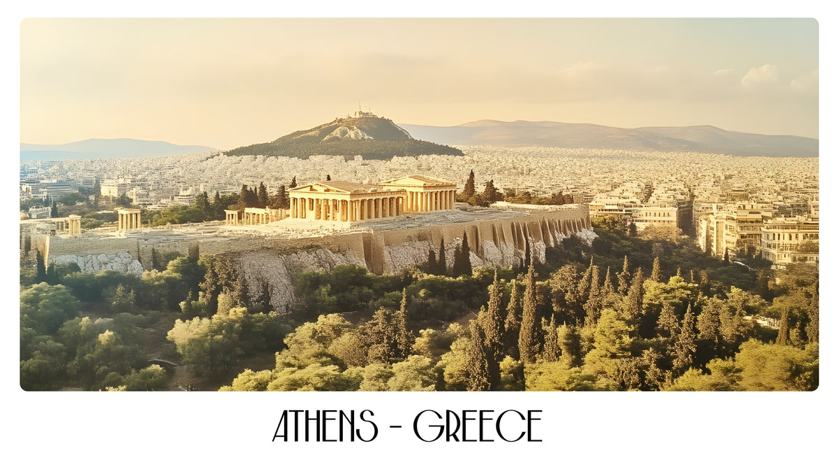 PP06 Athens - Greece Panoramic Premium Waterproof & Tear Resistant Poster