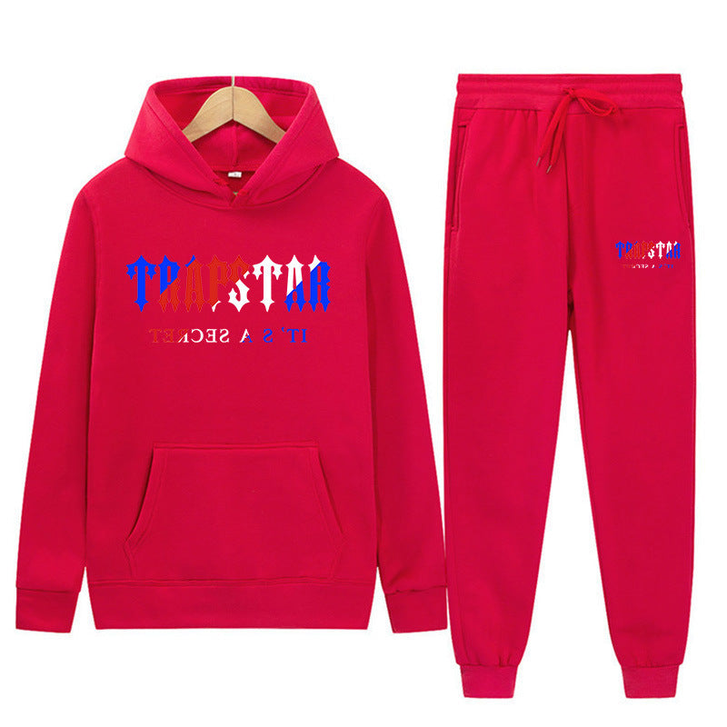 Graphic Print Hoodie and Pants Set Men Women Loose Tracksuit
