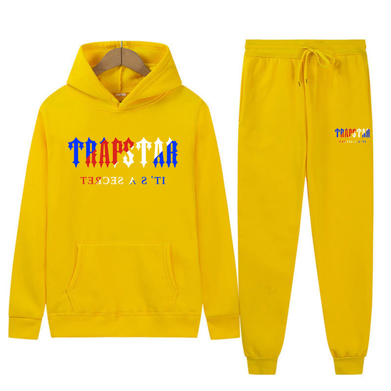 Graphic Print Hoodie and Pants Set Men Women Loose Tracksuit