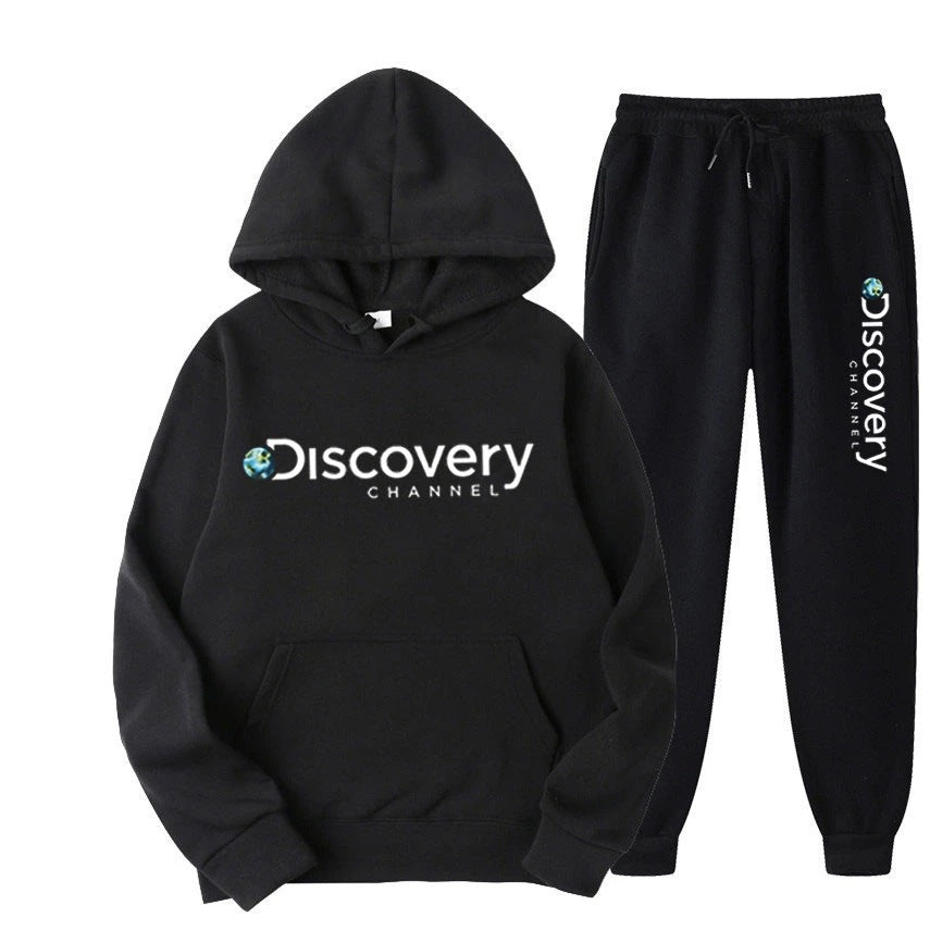 Men's Casual Hooded Sweatshirt Jogger Pants Set