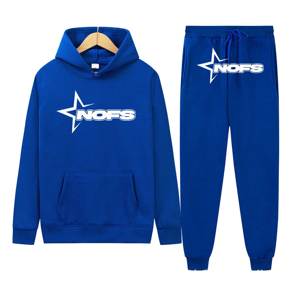 Y2K Goth Punk Rock Streetwear NOES Unisex Two-Piece Hoodie Set