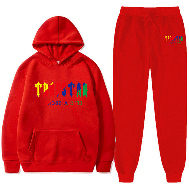 Men's Oversized Letter Print Hoodie and Sweatpants Two-Piece Set