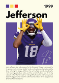 NFL07 Justin Jefferson (1999) Printed | Premium Waterproof & Tear Resistant Full Colour Posters